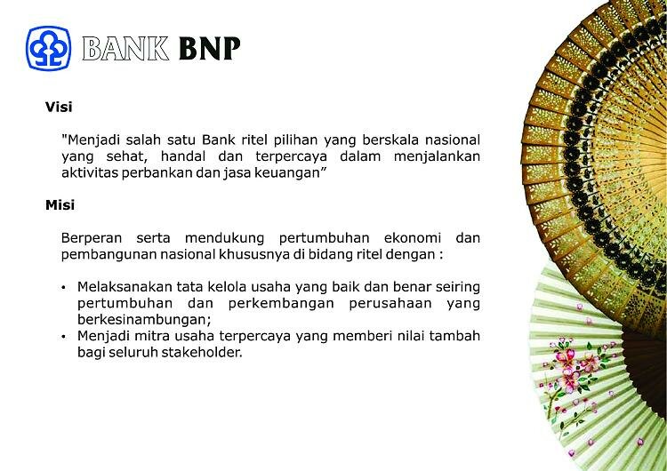 Visi Misi Bank BNP